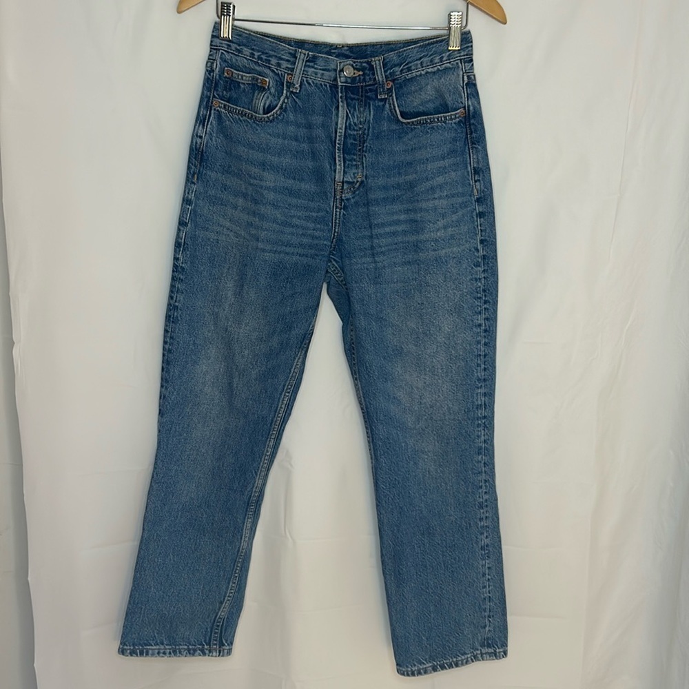 Jeans women’s mid rise straight leg jeans Topshop size 28 baggy slouchy vintage